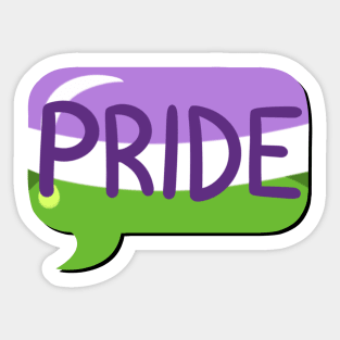 LGBTQ+ Pride Flag Bubble - Genderqueer Sticker
